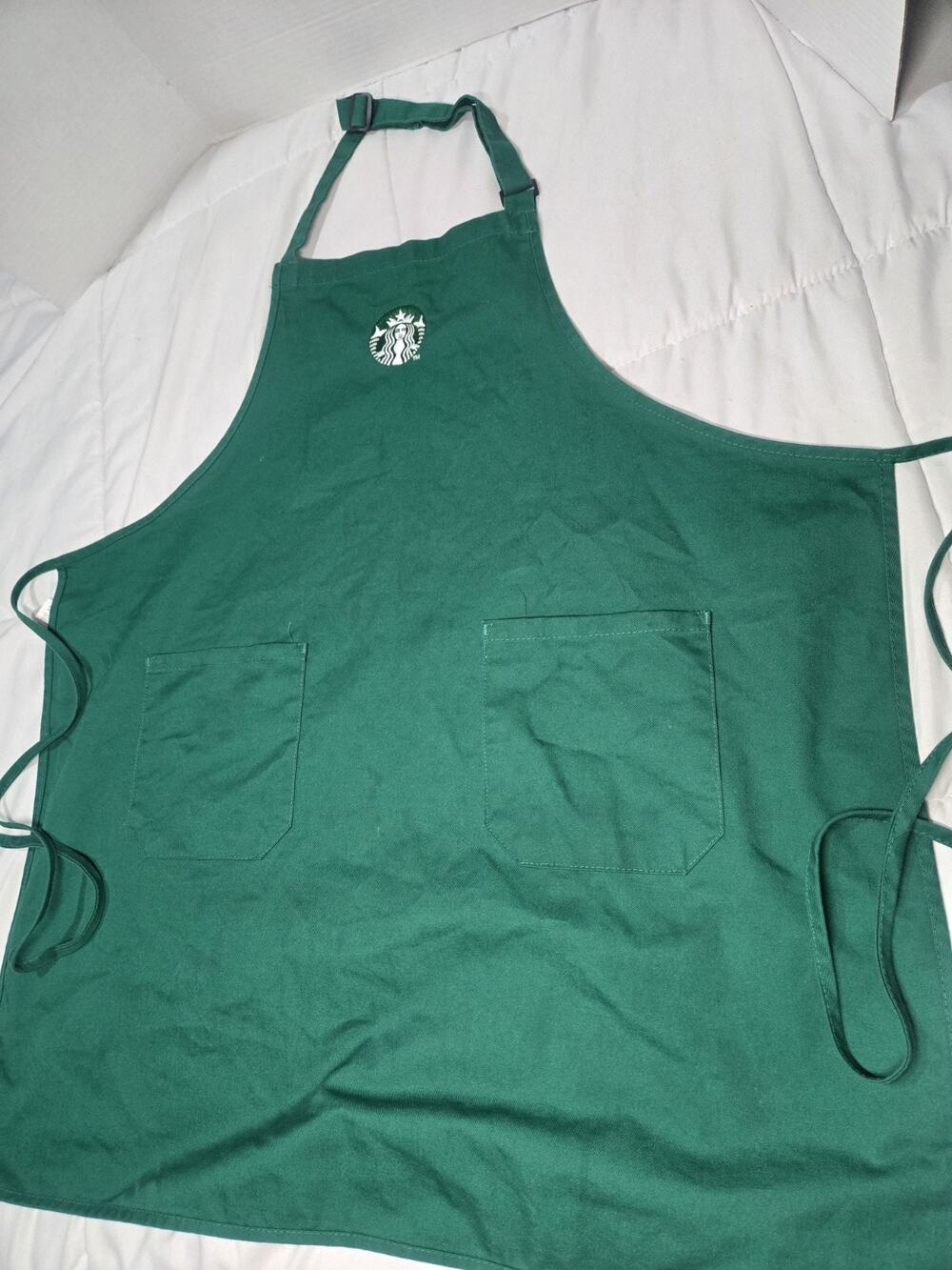Starbucks Apron Adult One Size Green Barista Uniform Twill Logo Pockets